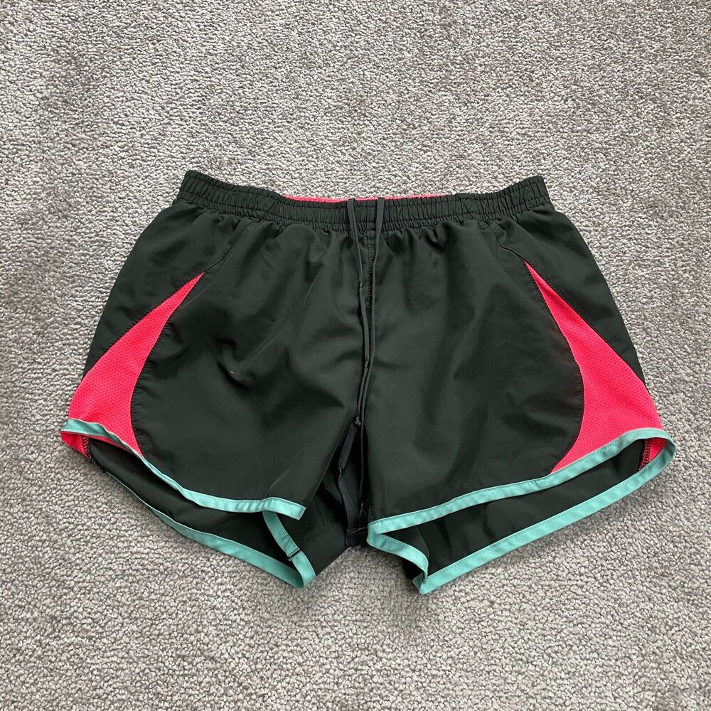 Nike Active Shorts Womens XS Black Blue Orange Elastic Waist Running Gym 24x3